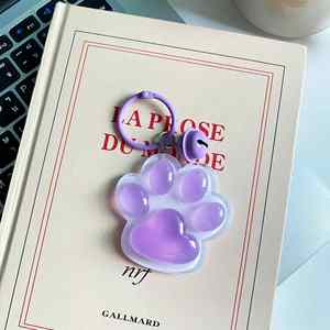 Resin Luminous <b>Cat</b> Paw Keychain for Keys Resin Bell Bag Charm Cute Animal Animal Accessories Bag Charm <b>Gifts</b> - Product Image 6