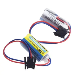 MR-BAT ER17330V programmable contrôleur batterie 3.6V 1700mAh ER2 / 3A 17330 lithium ion batterie PLC servo batterie avec prise
