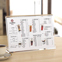 Table Carte Publicité Menu Prix Liste Présentoir Signe Titulaire Restaurant bar Introduction Conseil