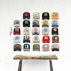 หมวกตาข่ายหนังกลับแบบมีสายหมวกแก๊ปลายสัตว์สำหรับฟาร์มพร้อมแผ่นปักลายตกปลาปรับแต่งโลโก้ของคุณได้ - Product Image 2