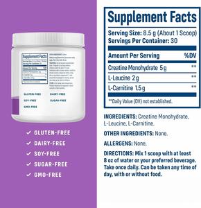 ODM/OEM Adult Supplement Complex Vitamins and <b>Minerals</b> for Energy Support Creatine Monohydrate Powder 8.5g Per Serving - Product Image 2
