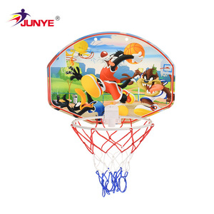 Mini tablero de baloncesto Junye para montar en la pared interior para niños con diseño de dibujos animados 40x30cm - Product Image 1