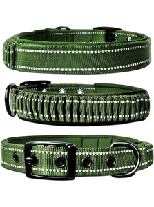 Collar de Perro Resistente con Asa |   Diseño Reflectante Acolchado de Nailon Balístico |   Collares <span class=keywords><strong>El</strong></span>ásticos Ajustables con Hebilla para Perros - Product Image 3