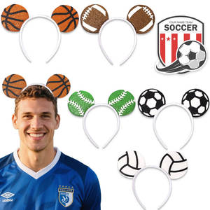 Diadema decorativa para partidos de fútbol, accesorio para animar a los aficionados al fútbol, accesorio para el cabello para fiestas temáticas - Product Image 1