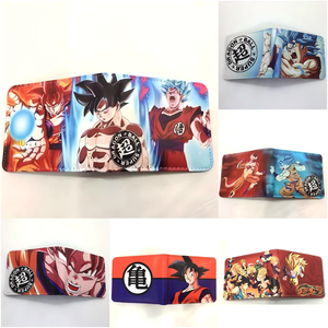 33 Designs Prix d'usine Chine Portefeuilles pour femmes Anime <span class=keywords><strong>DBZ</strong></span> Goku Vegeta Impression de dessins animés Portefeuille court en cuir PU de luxe pour hommes - Product Image 1