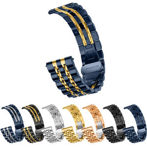 7Link 스테인리스 스틸 메탈 시계 밴드 삼성 갤럭시 워치 4 화웨이 워치 GT3 및 애플 워치 호환 (20mm/22mm) - Product Image 2