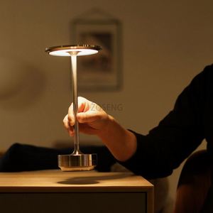 Modern Rechargeable LED <b>Table</b> <b>Lamp</b> Touch Sensor Night Light Reading <b>Wireless</b> Battery Dimmable Metal Shade Desktop <b>Lamp</b> Bedroom - Product Image 6