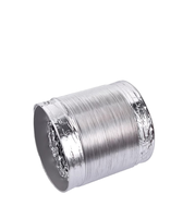 Tuyau d'évacuation de fumée rétractable en aluminium anodisé blanc argenté de conception moderne, résistant aux hautes températures
