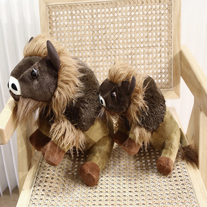 <span class=keywords><strong>Animal</strong></span> en peluche de <span class=keywords><strong>bison</strong></span> réaliste avec logo Fabricant de jouets en peluche personnalisé pour cadeau d'anniversaire pour enfants - Product Image 3