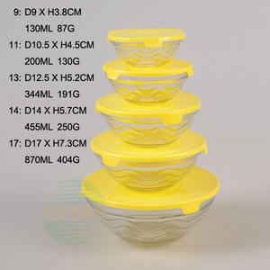 Gran oferta de cuencos de vidrio de borosilicato alto, juego de ensaladeras con tapa - Product Image 5