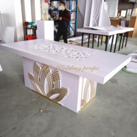 Table de mariage acrylique populaire en gros d'usine à bas prix table de marié de mariée de haute qualité pour mariage