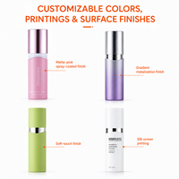 Flacon de lotion de luxe 30ml 50ml, extérieur PMMA, intérieur PP, pompe en aluminium, bouchon acrylique, logo personnalisé, étiquette privée, flacon cosmétique vide