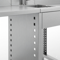 Op maat gemaakte professionele SS304 SS316 barunit met spoelbak, cocktailspoelbak en shaker voor commerciële barstations