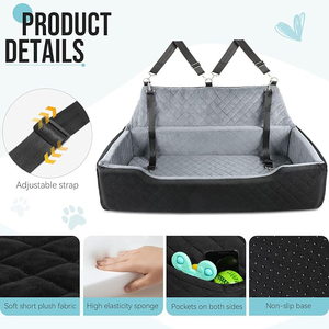 Customize Pet <b>Seats</b> to Use in Car Large <b>Dog</b> Car <b>Seat</b> <b>for</b> 2 Medium <b>Dogs</b> Under 100 Lbs Washable <b>Dog</b> BedDetachable Pet Booster - Product Image 3