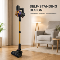 Aspirateur sans fil 12000 Pa, autoportant, brosse anti-emmêlement, bac à poussière grande capacité 0,6 L, vidage en un clic, filtre lavable