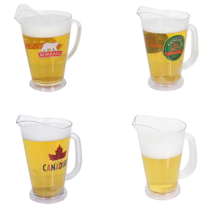 Đa màu xanh lá cây rõ ràng minh bạch biểu tượng tùy chỉnh 1L 1.5L 1.8L 2L 3L PP nhựa bia <span class=keywords><strong>Pitcher</strong></span> cho bar nhà hàng - Product Image 2
