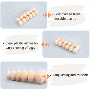 Groothandel Kippenei Houder 6 8 12 15 16 30 Gaten Clamshell Kip Ei Lade Wegwerp <span class=keywords><strong>Plastic</strong></span> Transparante Eierplaat - Product Image 6