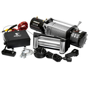 24V derek listrik <span class=keywords><strong>Mini</strong></span> kendali jarak jauh nirkabel untuk derek perahu ATV otomatis 2000BLS tali kawat baja Atv <span class=keywords><strong>Winch</strong></span> 12v 3000lbs - Product Image 4