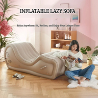 Canapé gonflable en PVC entièrement automatique moderne avec logo, chaise portable pour usage extérieur