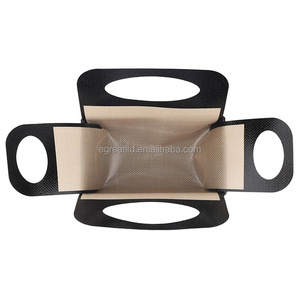 Factory Customize Reusable Food-Grade <b>Silicone</b> Bread Loaf Pan Liner Heat Resistant Oven Safe with 4 Handles - Product Image 1