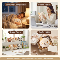 Peluche Ronde Personnalisée Chat Kawaii Mochi Squishy, Jouet Doux à Câliner, Coussin Anti-Stress, Cadeau Enfants et Adultes OEM ODM
