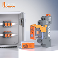 Relais LANBOO 8 broches, courant nominal AC 12A/8A, SPDT/DPDT, contact 1NO1NC/2NO2NC, boîtier en plastique ignifuge, option LED, LBJ13A