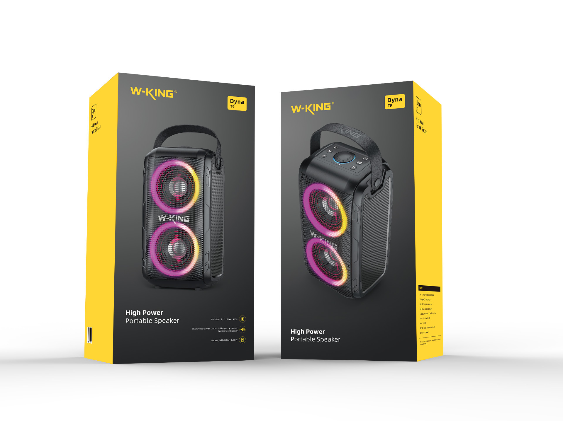 W-KING T9-2 Bluetooth Speaker - Super Bass Sound & LED Lights