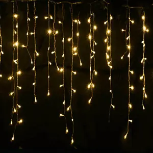 8 Modes Waterproof Christmas Garland Curtain 4m96leds 3.5m96leds Drop Window Fairy Icicle Led String Light Decorative Light