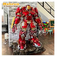 Statue en fibre de verre de super-héros la plus vendue Iron Man Hulk Buster MK44 Figurine d'action populaire