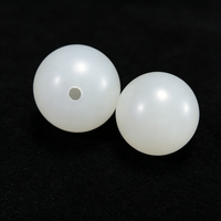 Boules en plastique PE blanches creuses personnalisées de 25 mm, 25,4 mm, 50 m, en vrac, avec trou, à vendre