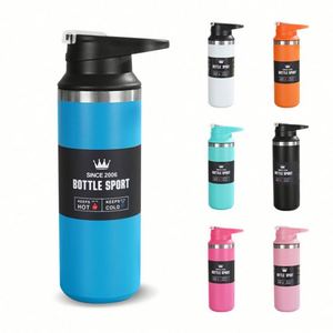 Bouteille d'eau en acier inoxydable à double paroi isolée de 500 ml avec logo personnalisé, bouteille d'eau de camping - Product Image 6