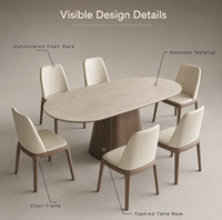Ensemble table et chaises en pierre, style moderne minimaliste, pour petites salles à manger, style vintage, rectangulaire, en bois massif, chinois