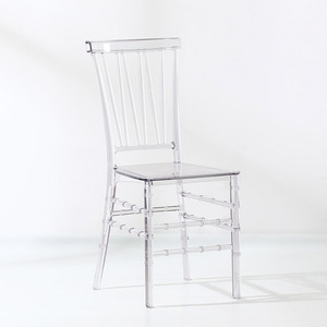 Acrylic Transparent Chair With <b>Backrest</b> For Dining Room Adult Use - Product Image 1