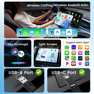 Reproductor Multimedia 2 en 1 Wifi6 Android para Auto, Ai Box Mini Ultra2, Dongle Inalámbrico Portátil para Carplay, Adaptador USB/USBC, <span class=keywords><strong>Spotify</strong></span> - Product Image 5