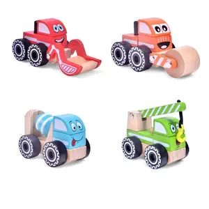 Carro de brinquedo de madeira para crianças, carro para engenharia, diy, montagem, blocos de construção, escavadeira de brinquedo, modelo de carro de madeira