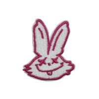 Hoge Kwaliteit 3d Geborduurde Patch Voor Kleding Custom Logo Jeans Broek Roze Konijn Geweven Borduurwerk Patches Fabriek Prijs Vilt