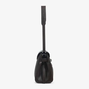 Sac à bandoulière minimaliste en cuir PU véritable marron 2026, couleur unie, avec rabat et fermoir, pour usage quotidien toutes saisons - Product Image 5