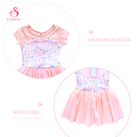 Robe de tutu de ballet à manches courtes en maille avec empiècements ALB009, vêtements de performance pour filles, vêtements de danse pour l'entraînement au ballet