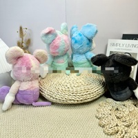 En stock : Peluche souris aquatique mignonne et animée à bulles, style tie-dye, pour mini machine à griffes, vente en gros