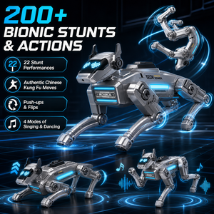 Cane <span class=keywords><strong>Robot</strong></span> Giocattolo in Plastica con App Mobile e <span class=keywords><strong>Azioni</strong></span> Programmabili, Controllo Remoto, Confezione Regalo Educativa - Vendita all'Ingrosso - Product Image 1