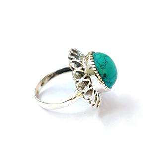 แหวนเทอร์ควอยซ์ เงินแท้ 925 แหวนพลอยเทอร์ควอยซ์ งานแฮนด์เมด คอลเลคชั่นแหวนสวยๆ เครื่องประดับเงิน ราคาขายส่ง - Product Image 3