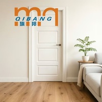 Portes intérieures modernes à ouverture latérale en MDF, à âme alvéolaire, pré-encadrées, à 6 panneaux, apprêtées blanches, pour appartement et chambre à coucher