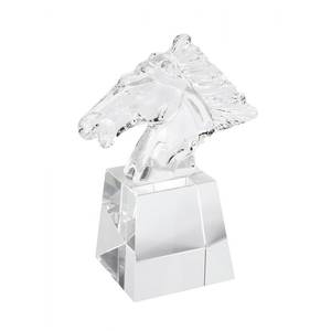 Trofeo de Caballo en Acrílico y Cristal con Base, Impresión UV, para Regalos Promocionales o de Bienvenida, MM 80X80X75 - Product Image 1