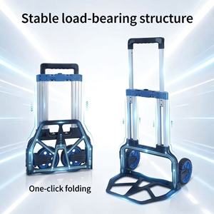Foldable Platform Hand Cart Rolling <b>Trolley</b> <b>Metal</b> Industrial OEM Utility Carrier for Moving Cartons Office Warehouse - Product Image 6