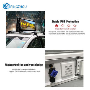Pantalla LED para coche Pantalla publicitaria a todo color de 320x160mm en la parte superior del taxi, impermeable. Pantalla LED para coche - Product Image 6