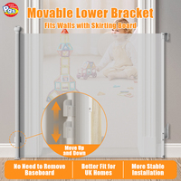 SG027 Barrière rétractable sans perçage pour bébé/animal domestique, barrière pour chien, barrière pour animal domestique pour escalier