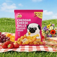 Cheese-Plan 28g Snacks de Grano Inflado con Sabor a Queso Cheddar para Perros, Salados, Semiblandos, Sin Grasas Trans, Directo de Fábrica, Personalizables