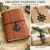 Breloques en métal DIY en gros, pendentifs noirs pour carnets, agendas, marque-pages, cadeaux et décorations artisanales