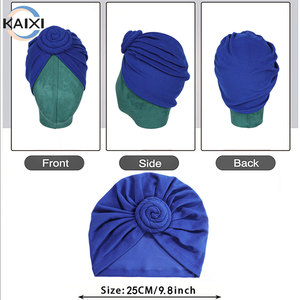 Turban africain en satin pour <span class=keywords><strong>femme</strong></span>, bonnet <span class=keywords><strong>chimio</strong></span> pour perte de cheveux – Idéal pour l'<span class=keywords><strong>hiver</strong></span> et les fêtes, pré-tricoté et ajustable - Product Image 5