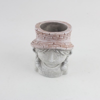 Pot Bunga Vas Tanaman Taman Figurine Semen Tanpa Lapisan Ramah Lingkungan Modern, Lukisan Ramah Lingkungan untuk Penggunaan di Rumah, untuk Lantai dan Dinding